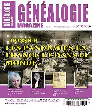 Généalogie Magazine N°385-386 – Avril-Septembre 2020