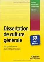 Dissertation de culture générale : 30 Fiches pour réussir - Livres