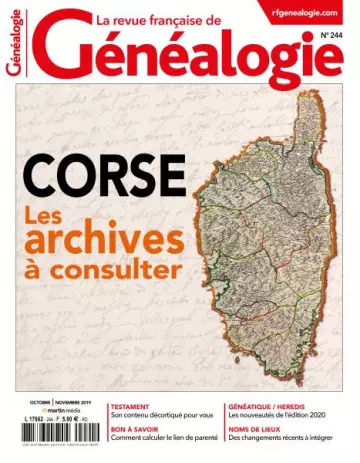 La Revue Française de Généalogie - Octobre-Novembre 2019 - Magazines