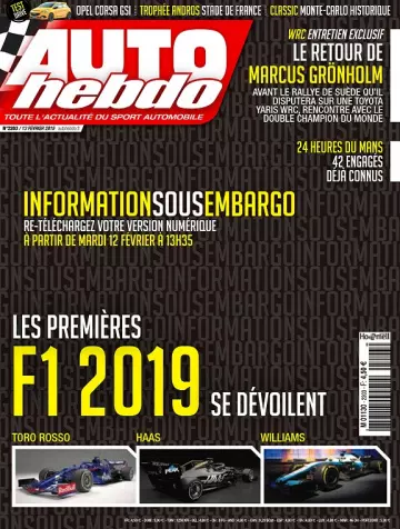 Auto Hebdo N°2203 Du 13 Février 2019 - Magazines