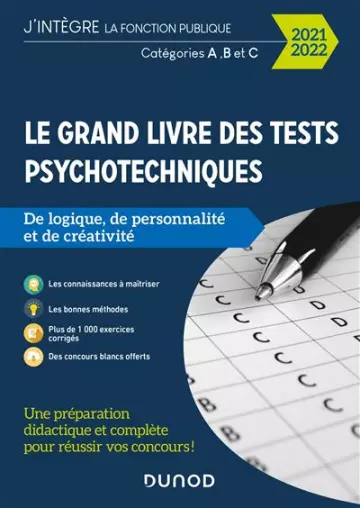 LE GRAND LIVRE DES TESTS PSYCHOTECHNIQUES - Livres