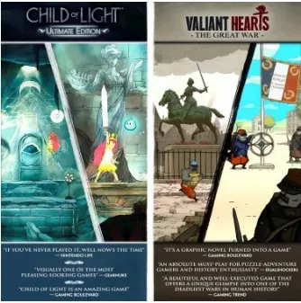 Child of Light Ultimate Edition and Valiant Hearts: The Great War - Switch [Français]